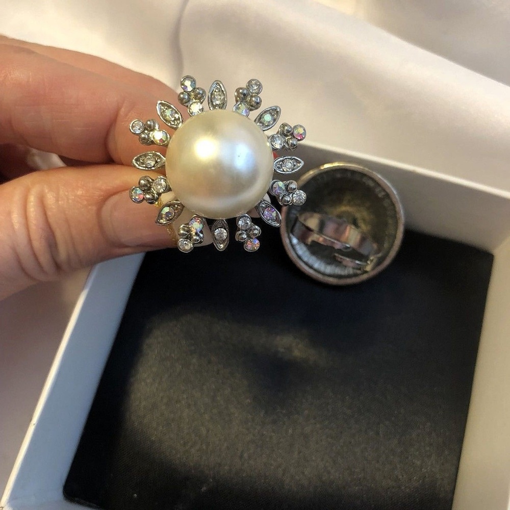 Silver Tone Oversized Adjustable Rings Set 2 Bund… - image 4